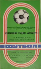 Металлург Запорожье - Кузбасс Кемерово 23.08.1984