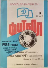 Динамо Ставрополь - Металлург Запорожье 17.05.1985