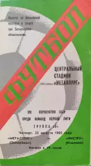 Металлург Запорожье - Нистру Кишинев 22.08.1985 вид 1