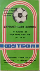 Металлург Запорожье - Крылья Советов Куйбышев 29.07.1985 вид 1