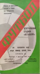 Металлург Запорожье - Кубань Краснодар 01.08.1985 вид 2