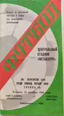 Металлург Запорожье - Звезда Джизак 15.10.1985