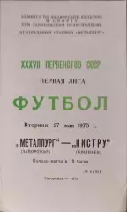 Металлург Запорожье - Нистру Кишинев 27.05.1975