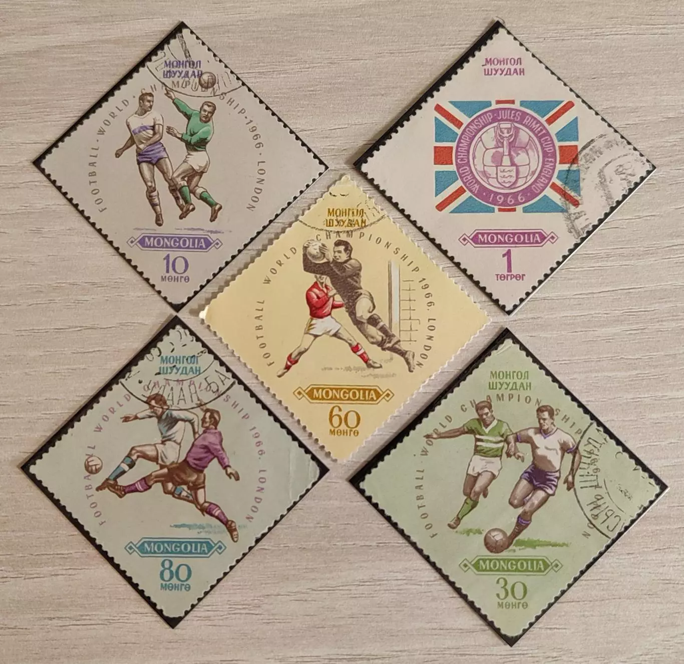 Монголия Чемпионат мира по футболу. Англия 1966 Лондон 5шт