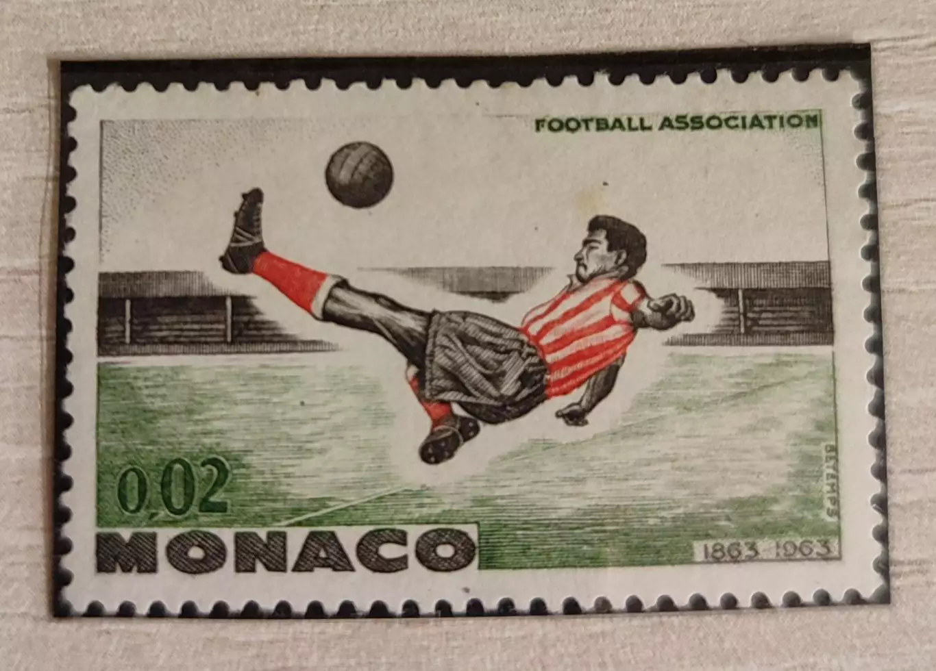 Монако 1963100 летие футбола футбольной асоциации Англии 1863-1963 1шт