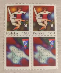 Польша 1970 выход ФК Гурник Забже в финал Кубка обладателей кубков УЕФА . 4 шт.