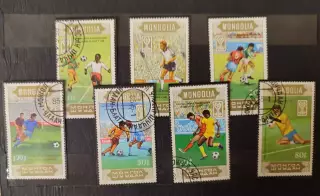 Монголи. 1985. Чемпионат мира по футболу в Мексике Mexico-86 1986. 7 марок