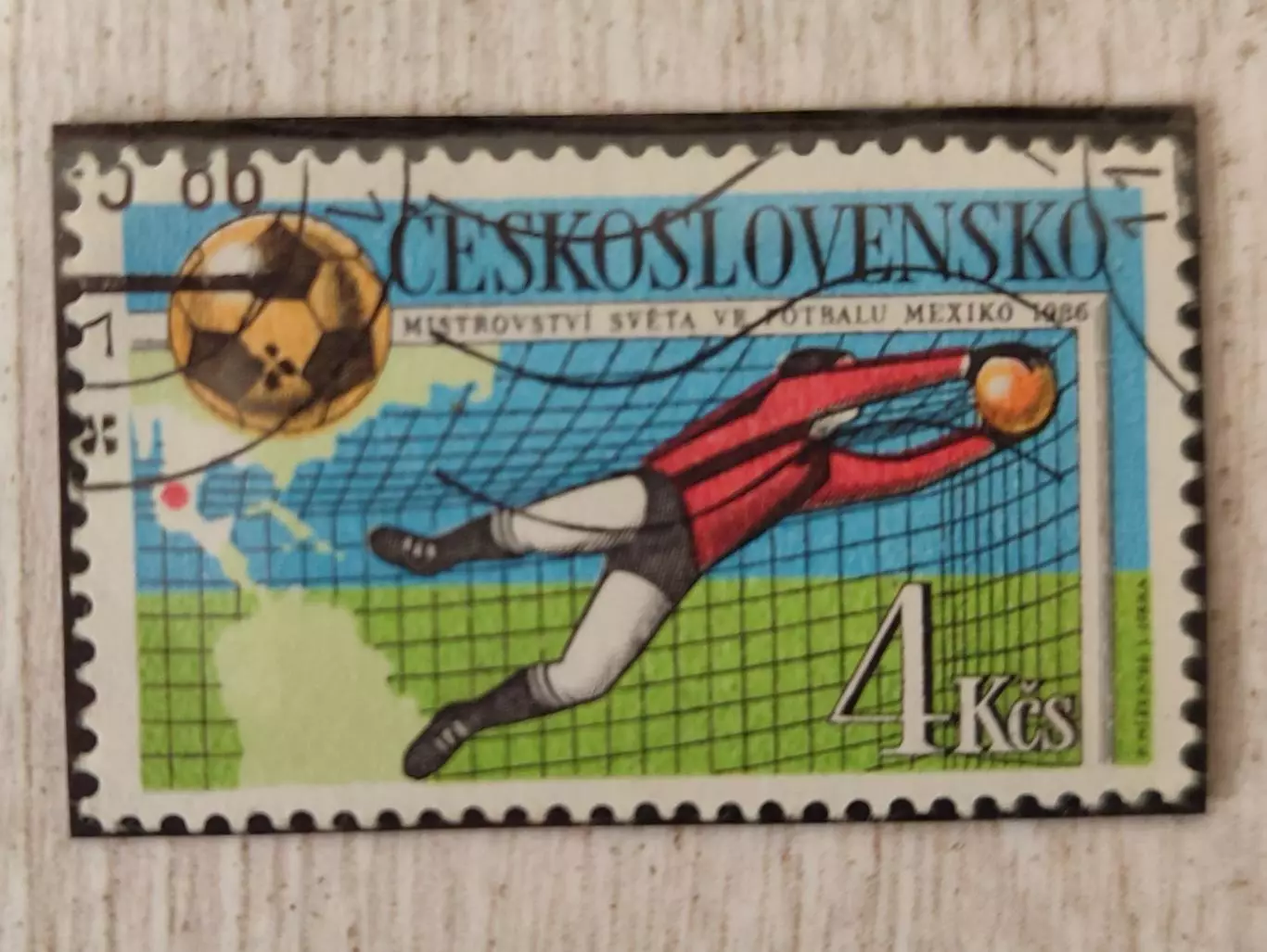 Чехословакия. Чемпионат мира по футболу в Мексике Mexico-86 1986. 1 марка