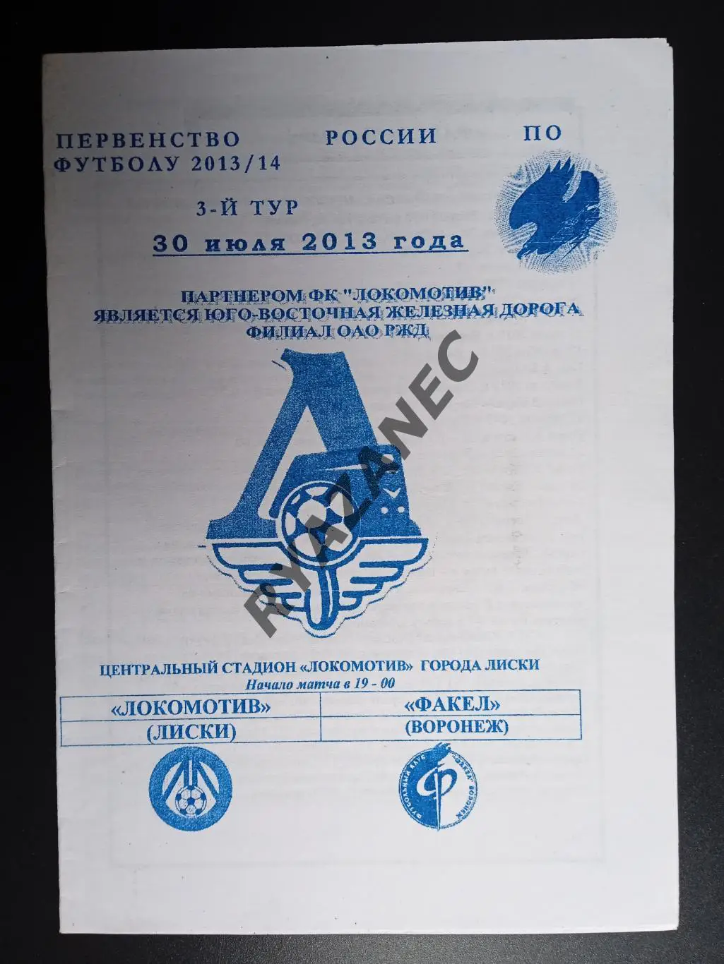 Футбол. Локомотив (Лиски) - Факел (Воронеж) - 30.07.2013