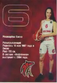 Карточка. Баскетбол. Нефтяник-Титан (Омск). Елена Мишкарёва. 1