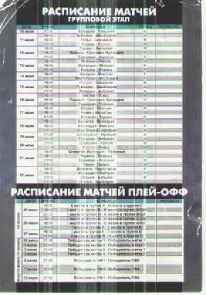 Расписаниематчей. Евро-2016. 1