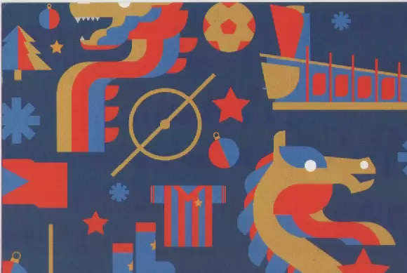 Новогодняя открытка. ЦСКА.