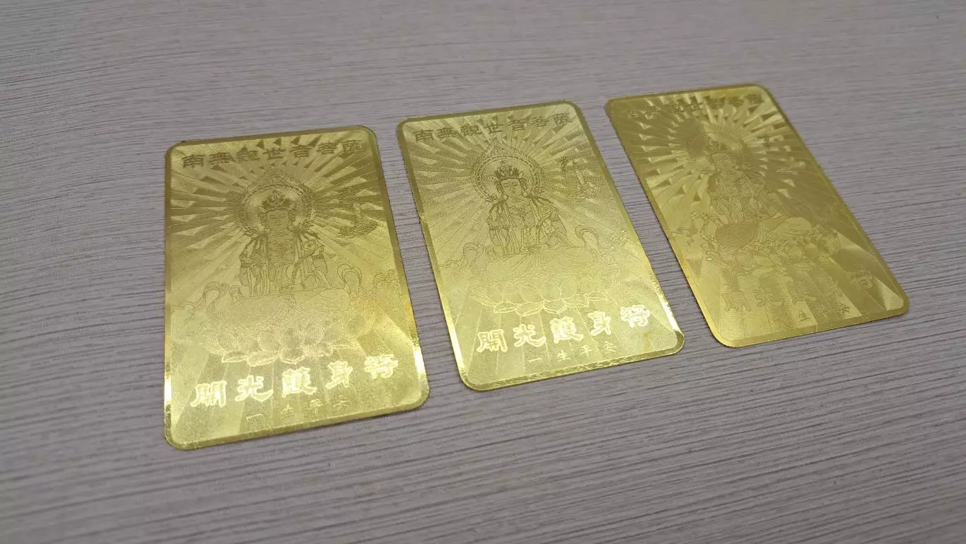 Металлические карты-амулеты света, карта-янтра, карта желаний, индуизм, буддизм 1