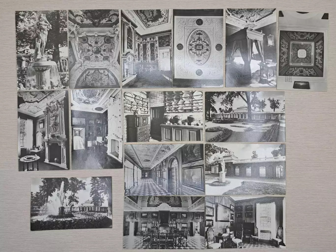 Набор открыток Петродворец. Монплезир, 1985. Полный комплект, чистые 4