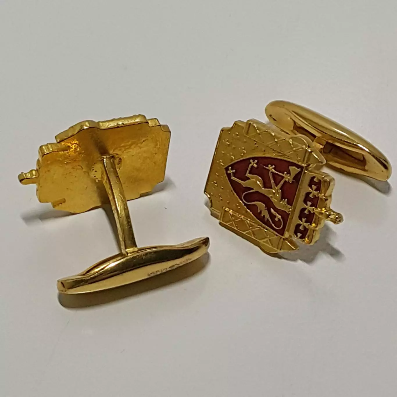 Редкие винтажные запонки Sporrong & Co. Stockholm (Швеция), клеймо, коробка 5