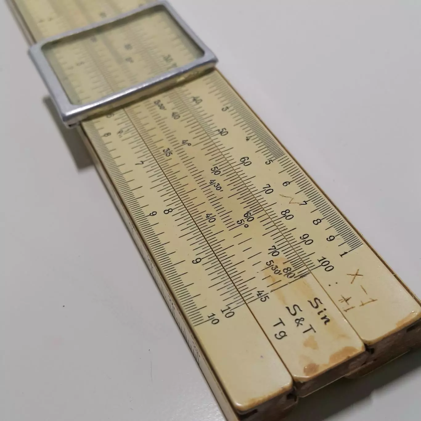 Логарифмическая линейка, СССР, 1958 год с футляром 4