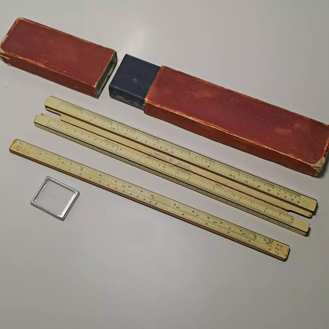 Логарифмическая линейка, СССР, 1958 год с футляром 2