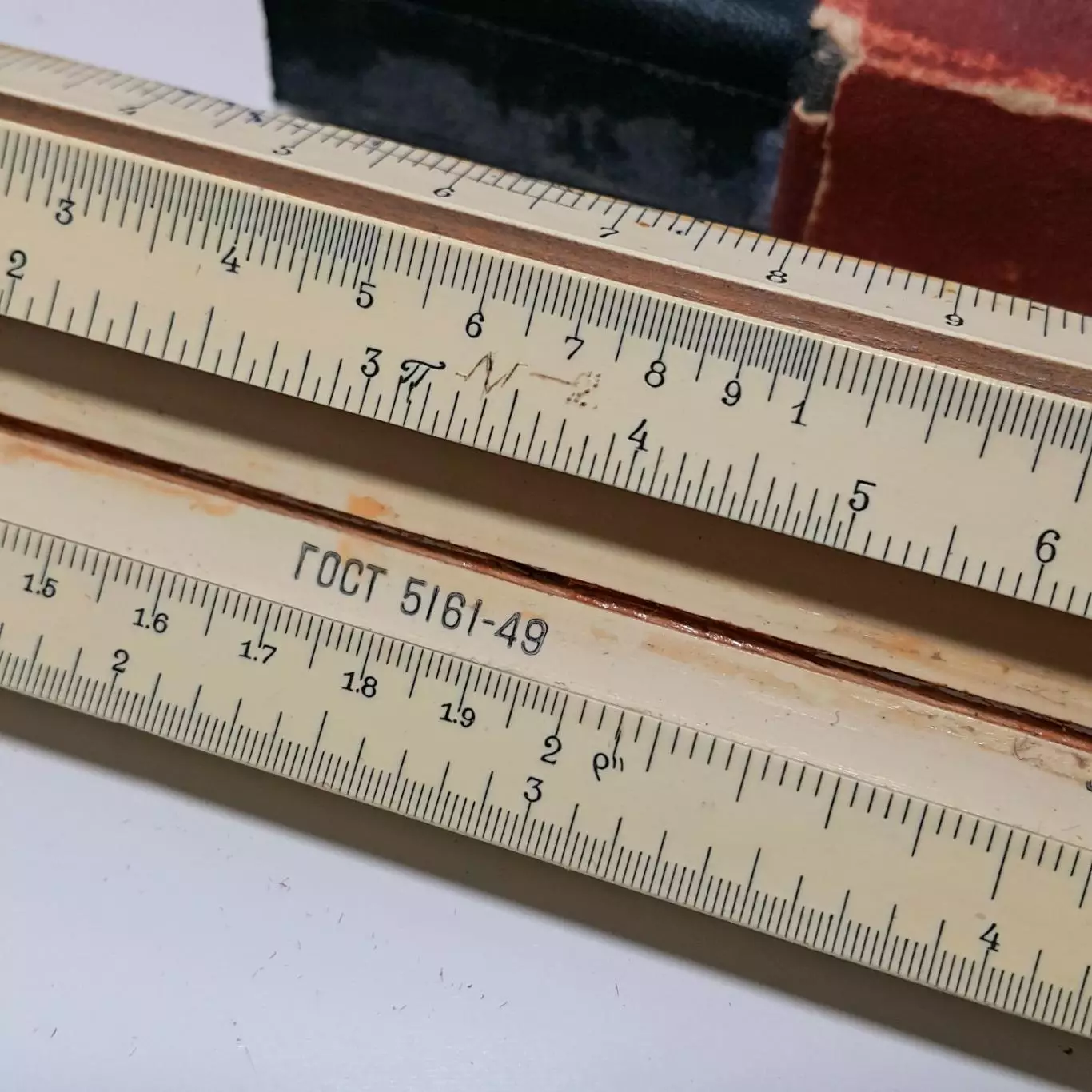 Логарифмическая линейка, СССР, 1958 год с футляром 6