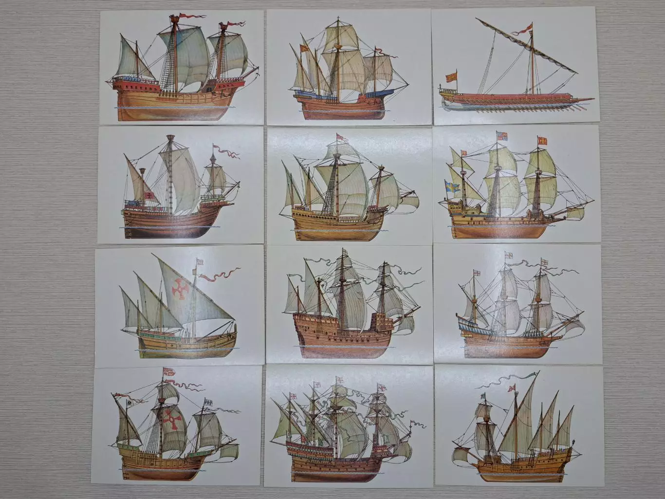 Набор открыток История корабля СССР 1989 год, полный комплект 5