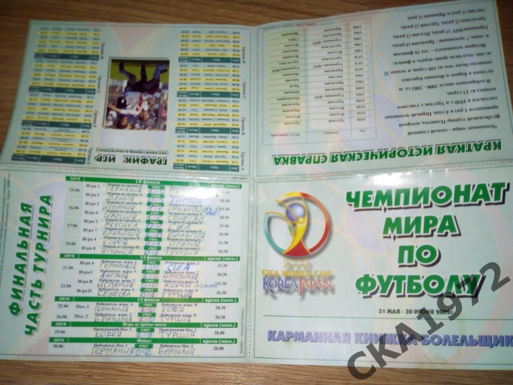 буклет Чемпионат мира по футболу 2002 1