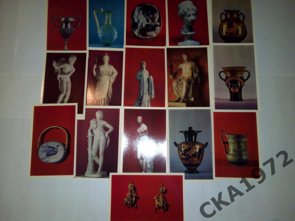 набор открыток Государственный Эрмитаж. Искусство Древней Греции и Рима 1972 1