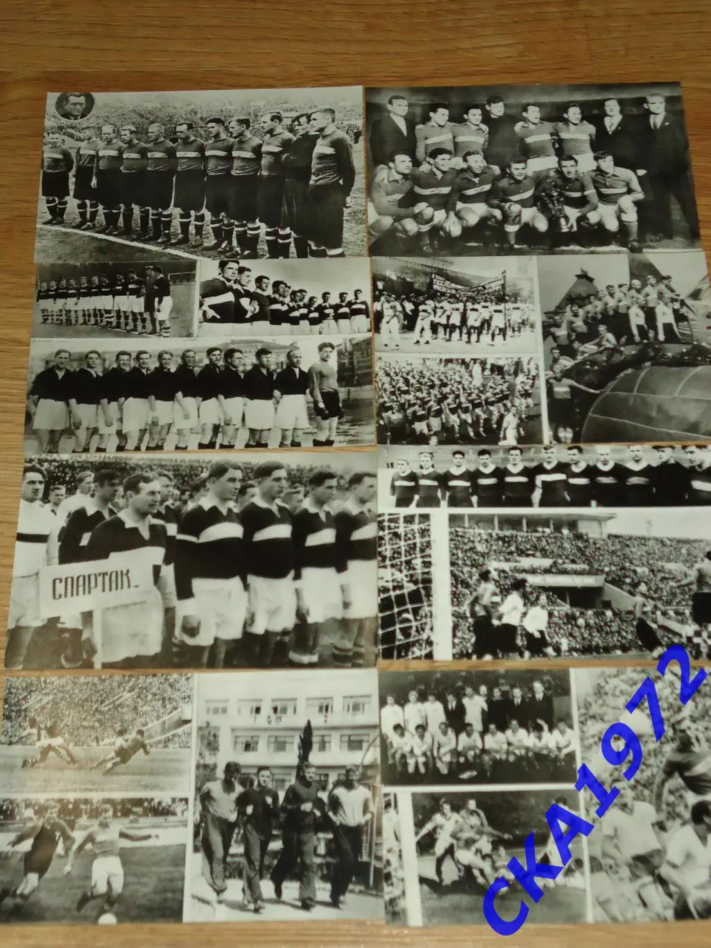набор открыток Спартак Москва. Странички истории советского футбола 1986 1