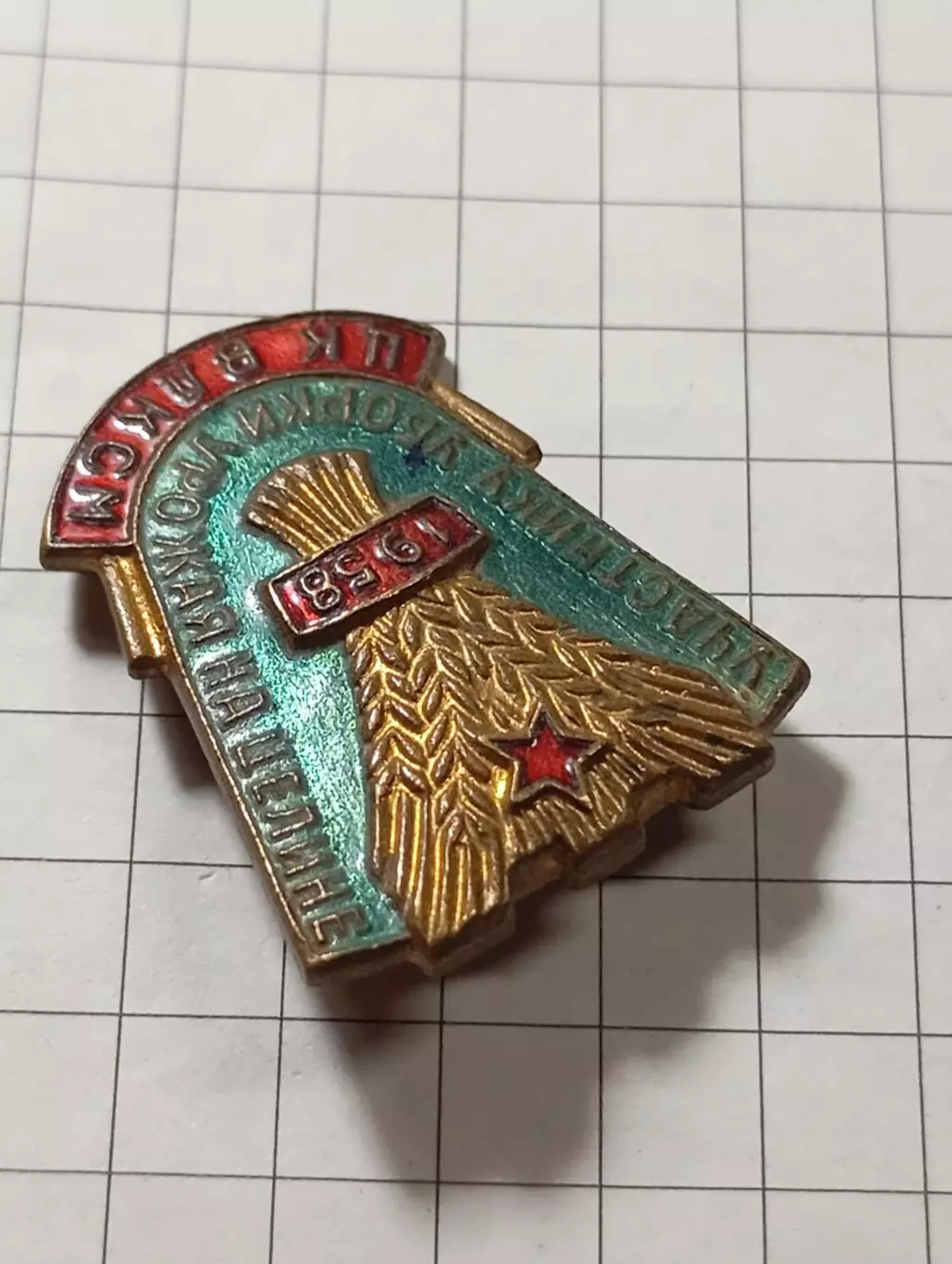 ЦК ВЛКСМ. Участнику уборки урожая на целине 1958 3