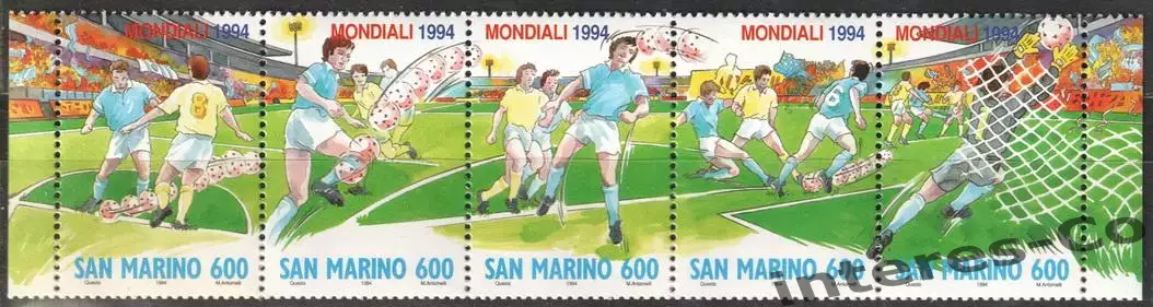 Сан Марино ** 1994 - спорт. футбол. кубок мира. США. USA