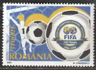 Румыния ** 2004 - спорт. футбол. 100 лет FIFA