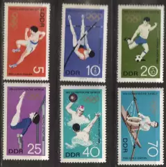 ГДР DDR ** 1968 спорт. летние Олимпийские игры. Мехико (Мексика)