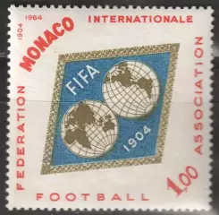 Монако ** 1964 спорт. футбол. 50 лет FIFA