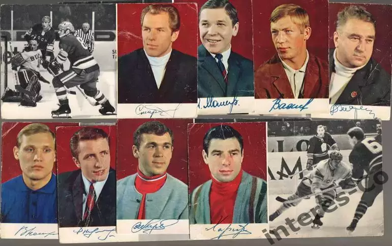 спорт. автограф карты. хоккей. сборная СССР. 1971 год. 22 штуки - одним лотом 1