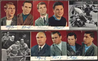 спорт. автограф карты. хоккей. сборная СССР. 1971 год. 22 штуки - одним лотом