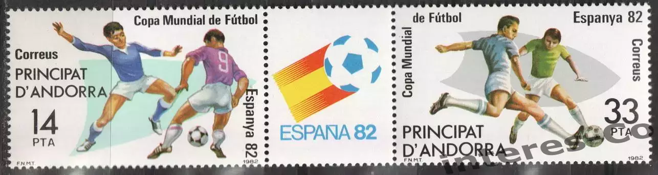 Андорра (испанская почта) ** 1982 кубок мира. Испания.