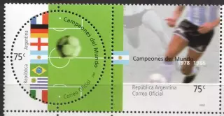 Аргентина ** 2002 - спорт. футбол. совместный выпуск чемпионов мира.