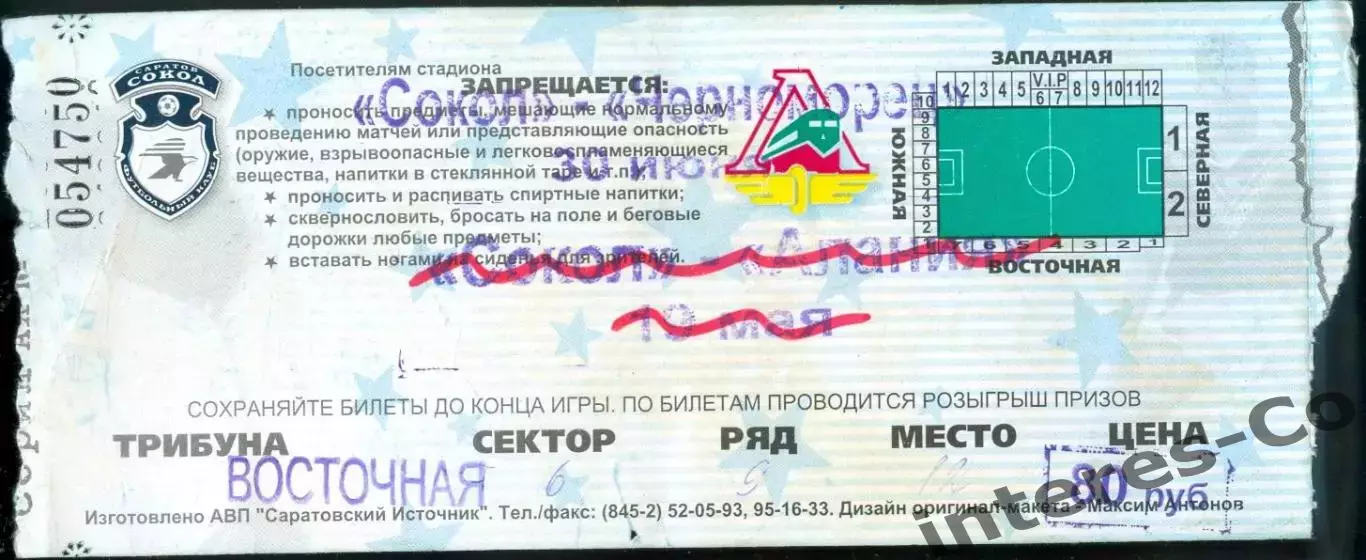 Сокол (Саратов) - Черноморец (Новороссийск) стадион Локомотив 90-е годы 1