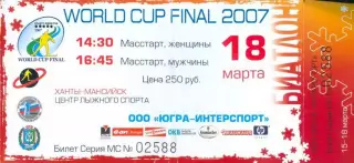финал кубка мира по биатлону 18 марта 2007 - Ханты-Мансийск (контроль целый)