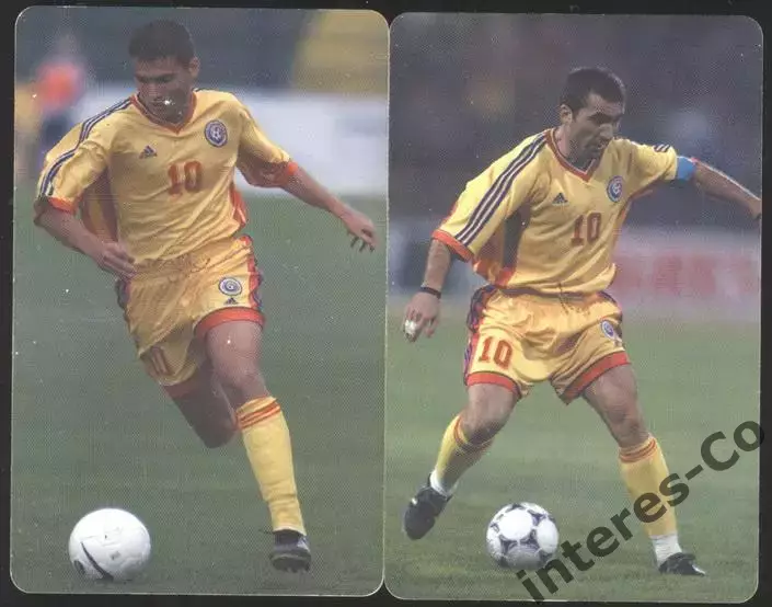 Румыния. футбол. Георге Хаджи (карпатский Марадона) 2 штуки одним лотом