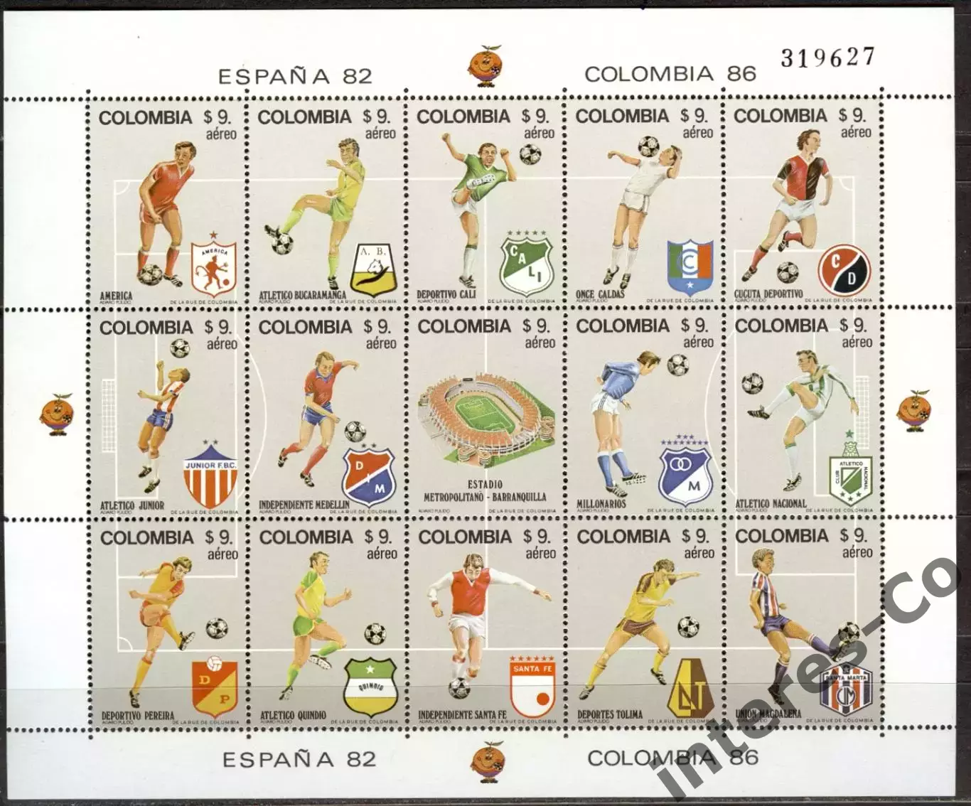 Колумбия ** 1982 - футбол. кубок мира. Испания. спорт