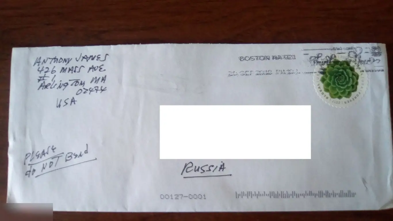 Энтони Джеймс записка и конверт 1