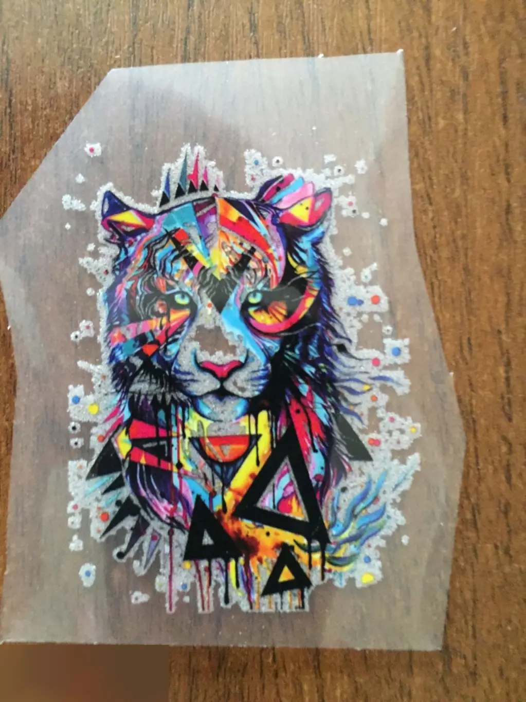 Тигр маленькая термонаклейка для переноса на одежду