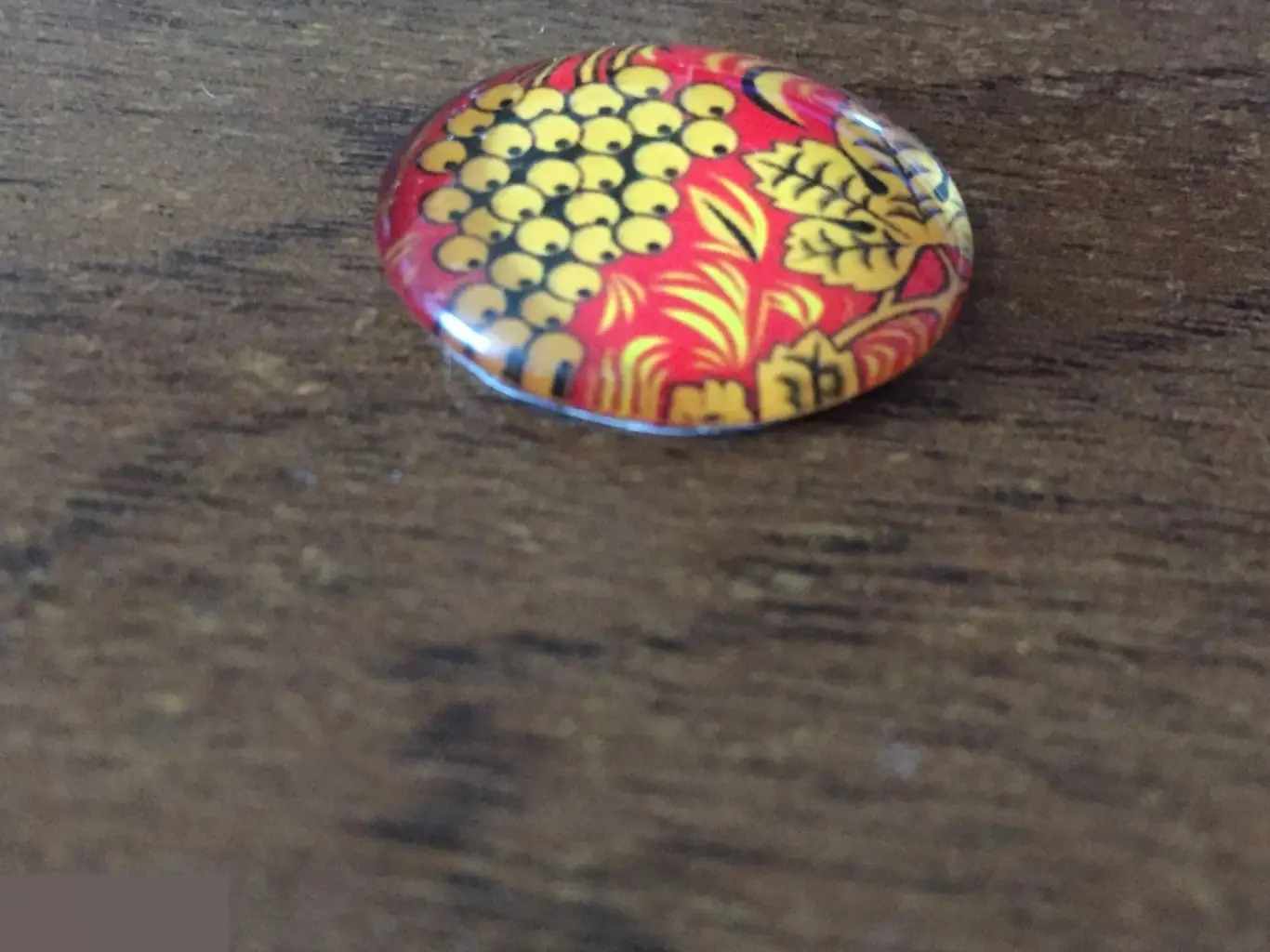 Хохлома 24-25 мм стеклянный кабошон для украшений 1