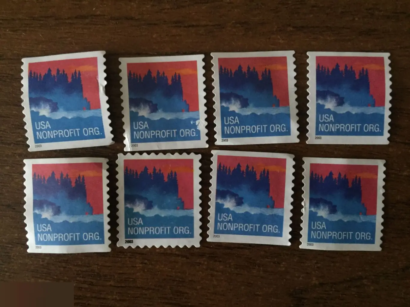 Nonprofit Org. США 8 почтовых марок USA