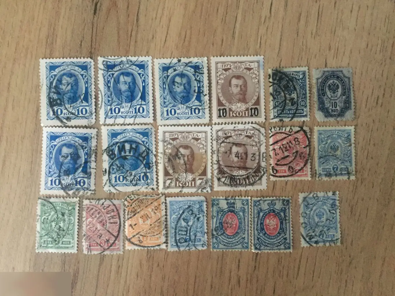 Российская империя стандартный выпуск стандарт 19 почтовых марок