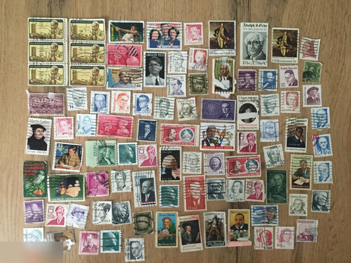 Люди персоналии США 92 почтовые марки USA