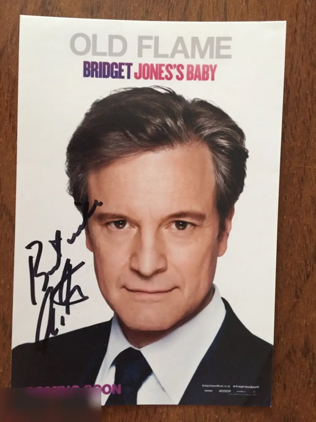 Колин Фёрт автограф на фото