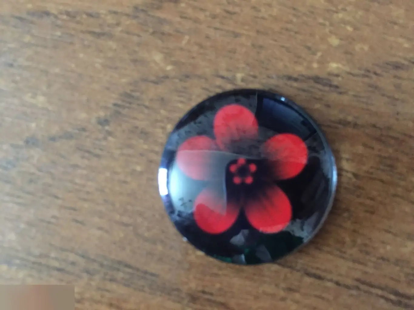 Цветок 24-25 мм стеклянный кабошон для украшений