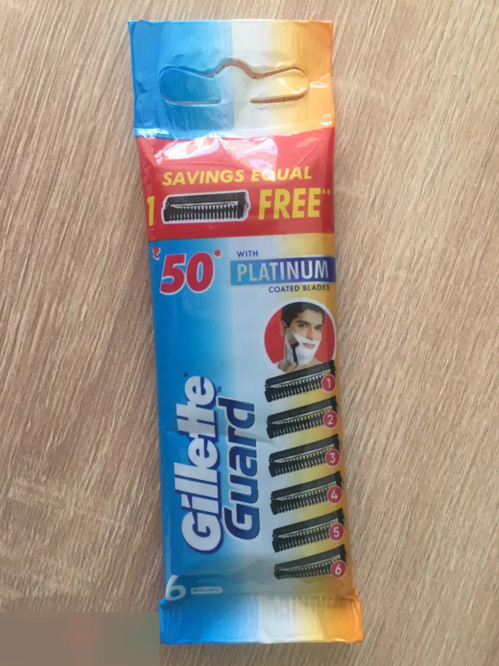 Gillette Guard 6 сменных кассет для бритвенного станка Индия