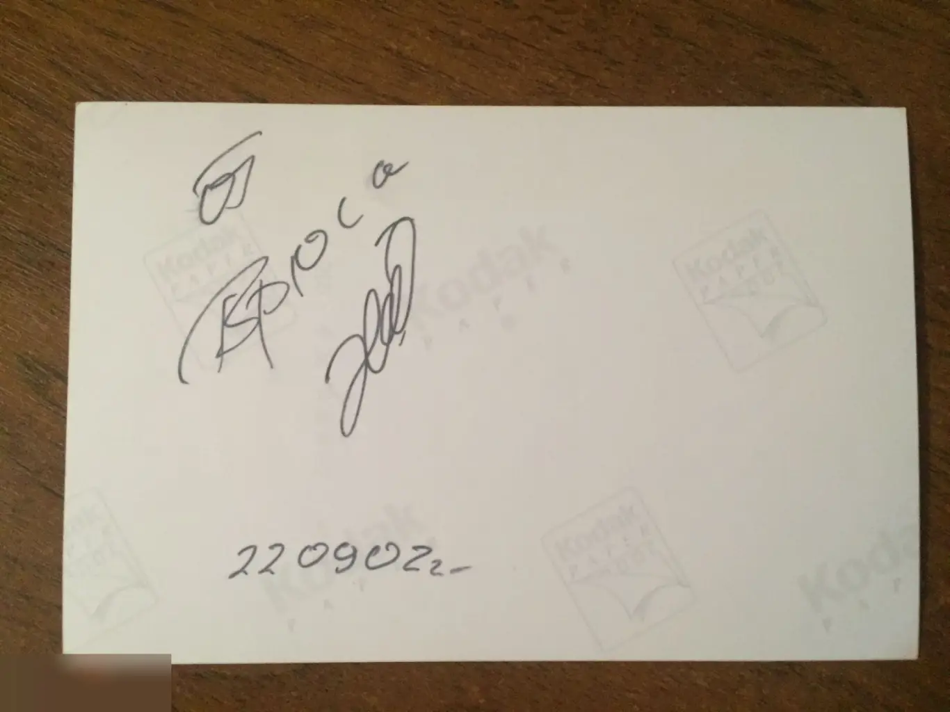 Брюс Хлебников автограф на фото 1