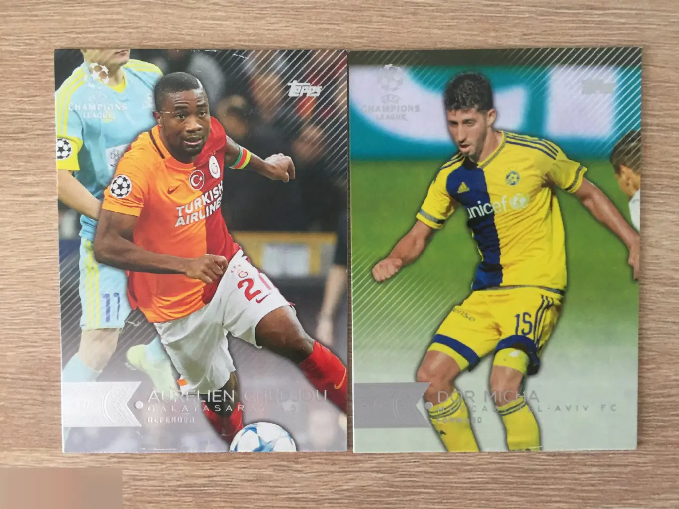 Aurelien Chedjou Dor Micha Topps 2016 2 коллекционные карточки